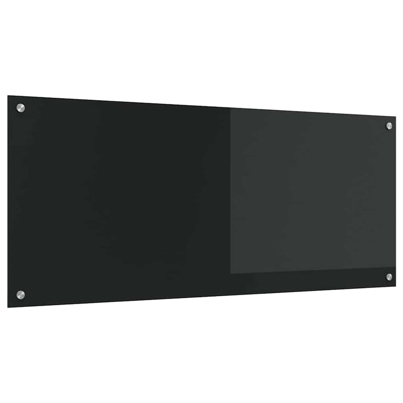 vidaXL Konyhai splashback Fekete 120 x 50 x 0,6 cm edzett üveg
