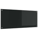 vidaXL Konyhai hátfal Fekete 120 x 50 cm edzett üveg