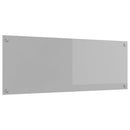 vidaXL Konyhai hátfal Világosszürke 110 x 40 cm edzett üveg