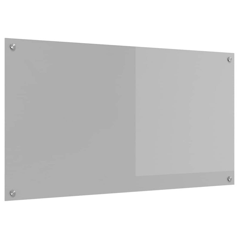 vidaXL Konyhai splashback Világosszürke 110 x 60 x 0,6 cm edzett üveg