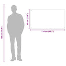 vidaXL Konyhai splashback Világosszürke 110 x 60 x 0,6 cm edzett üveg