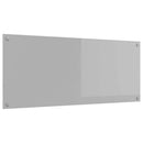 vidaXL Konyhai splashback Világosszürke 120 x 50 x 0,6 cm edzett üveg