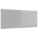 vidaXL Konyhai hátfal Világosszürke 120 x 50 cm edzett üveg