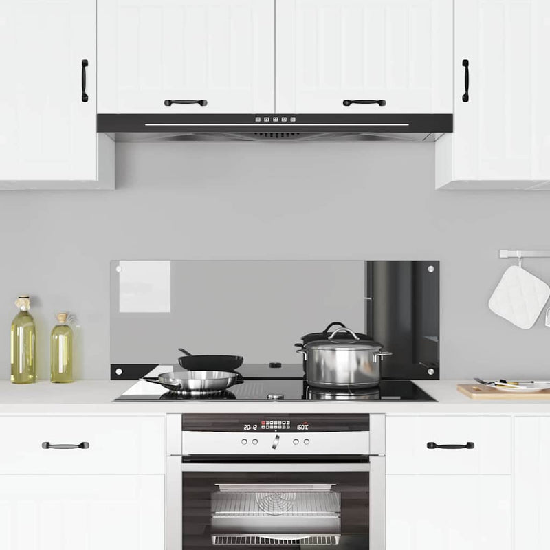 vidaXL Konyhai splashback Sötétszürke 110 x 40 x 0,6 cm edzett üveg