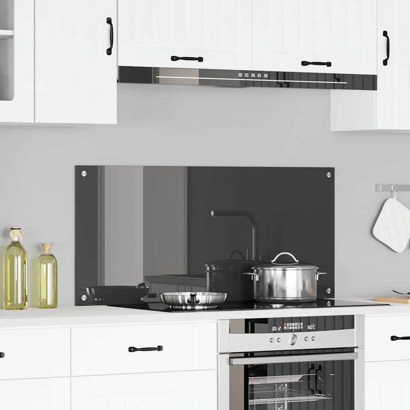 vidaXL Konyhai splashback Sötétszürke 110 x 50 x 0,6 cm edzett üveg