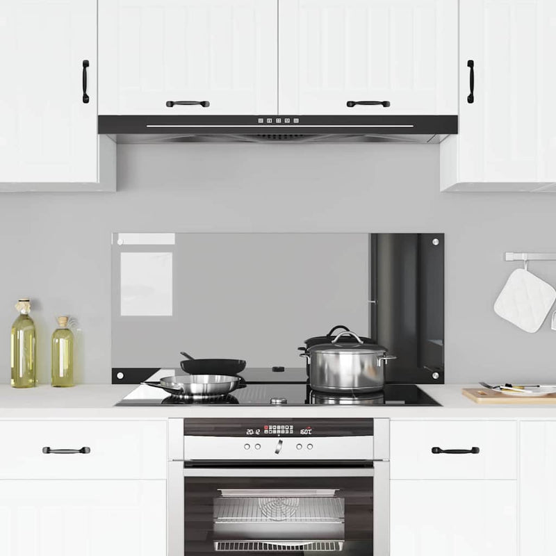 vidaXL Konyhai splashback Sötétszürke 110 x 50 x 0,6 cm edzett üveg