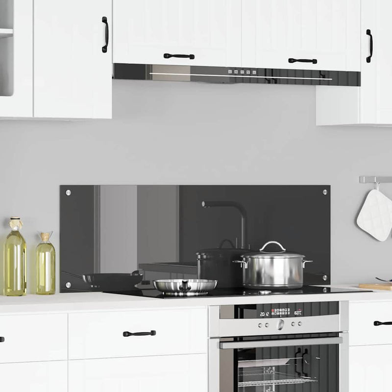 vidaXL Konyhai splashback Sötétszürke 120 x 40 x 0,6 cm edzett üveg