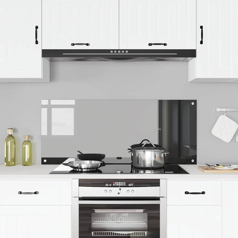 vidaXL Konyhai splashback Sötétszürke 120 x 50 x 0,6 cm edzett üveg