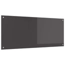 vidaXL Konyhai hátfal Sötétszürke 120 x 50 cm edzett üveg