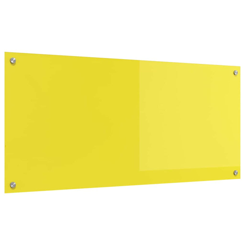 vidaXL Konyhai splashback Sárga 110 x 50 x 0,6 cm edzett üveg