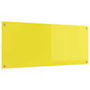 vidaXL Konyhai splashback Sárga 120 x 50 x 0,6 cm edzett üveg