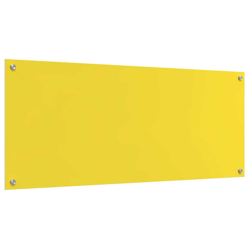 vidaXL Konyhai splashback Sárga 120 x 50 x 0,6 cm edzett üveg