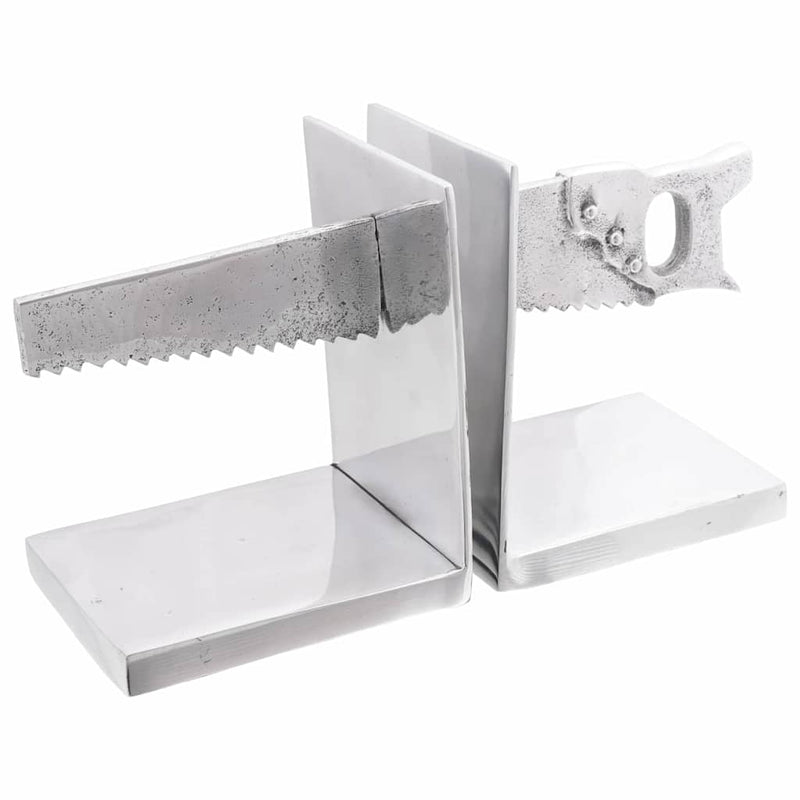vidaXL Könyvtámaszok 2 pcs Ezüst 11 x 14 x 17.5 cm Alumínium