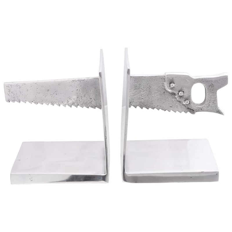 vidaXL Könyvtámaszok 2 pcs Ezüst 11 x 14 x 17.5 cm Alumínium
