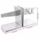 vidaXL Könyvtámaszok 2 pcs Ezüst 11 x 14 x 17.5 cm Alumínium