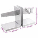 vidaXL Könyvtámaszok 2 pcs Ezüst 11 x 14 x 17,5 cm Alumínium