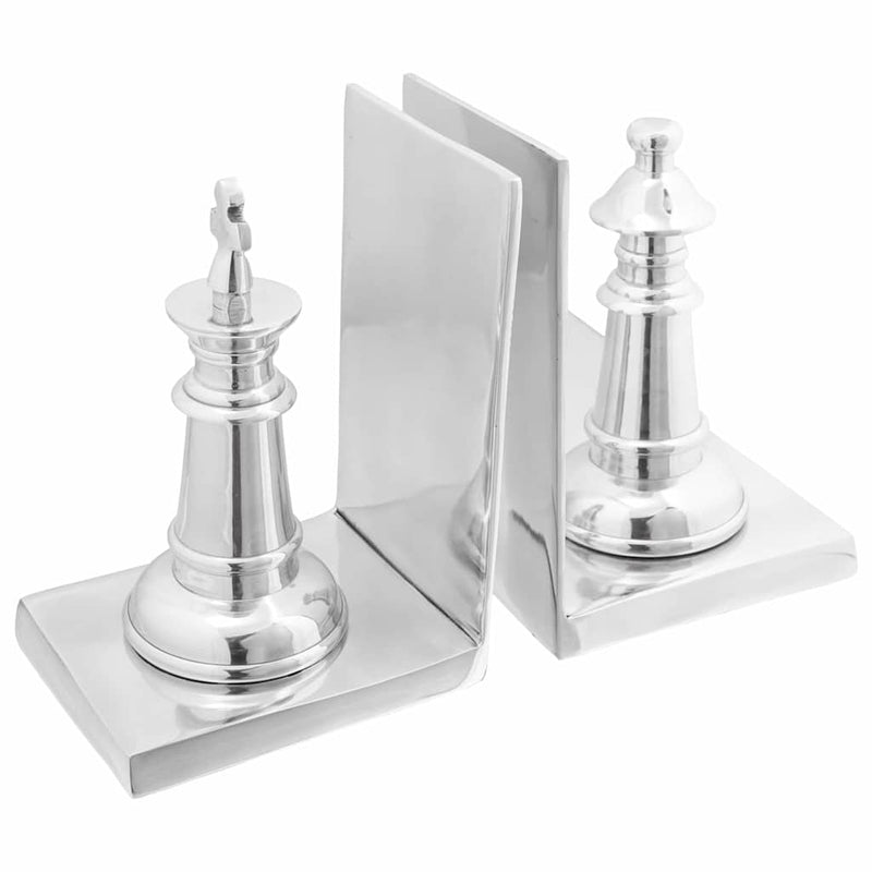 vidaXL Könyvtámaszok 2 pcs Ezüst 11 x 12 x 19.5 cm Alumínium