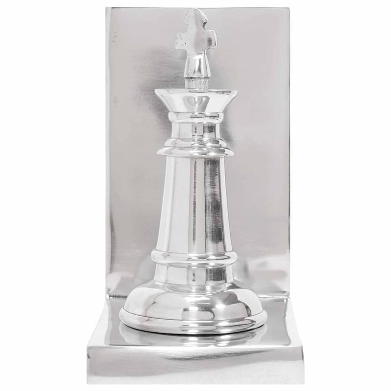 vidaXL Könyvtámaszok 2 pcs Ezüst 11 x 12 x 19.5 cm Alumínium
