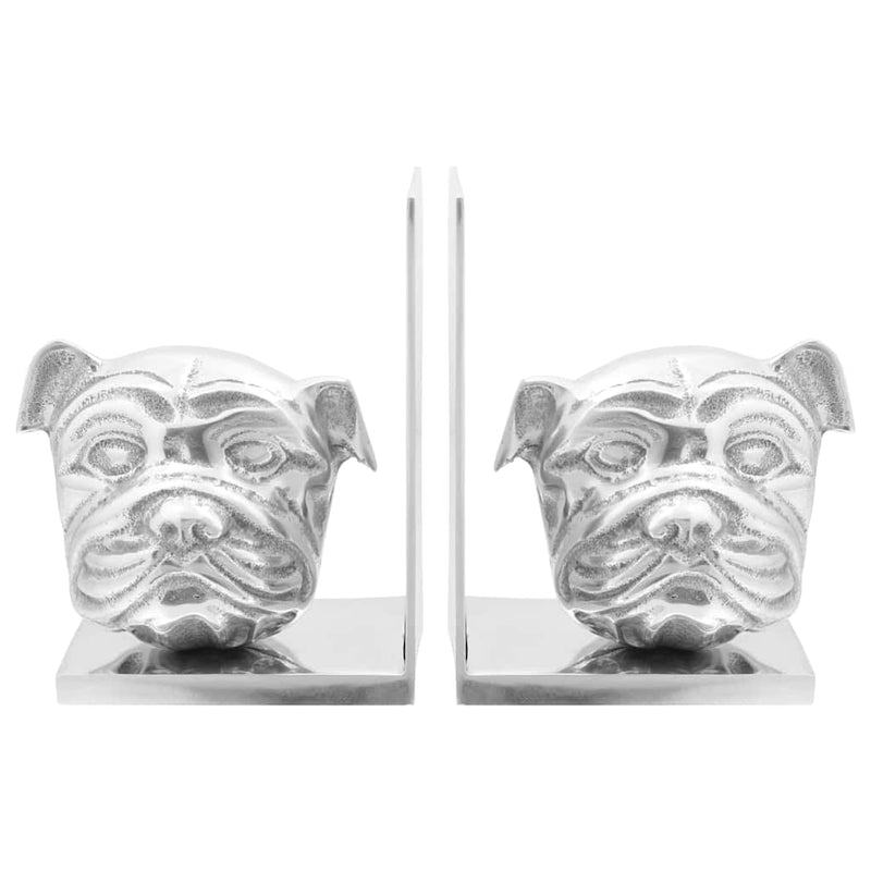 vidaXL Könyvtámaszok 2 pcs Ezüst 8 x 12 x 16.5 cm Alumínium