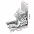 vidaXL Könyvtámaszok 2 pcs Ezüst 12 x 15 x 18 cm Alumínium