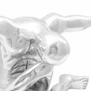 vidaXL Szobor Ezüst 91,5 x 32 x 33 cm Alumínium
