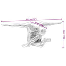 vidaXL Szobor Ezüst 91,5 x 32 x 33 cm Alumínium