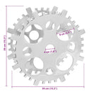 vidaXL Borágas Ezüst 39 x 39 x 14 cm Alumínium