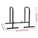 vidaXL Lecsúszó Rúd Fekete 116 x 66 x 74,5 cm Porszórt acél