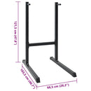 vidaXL Lepedő állomás Fekete 103,5 x 66,5 x 121,5 cm Porszórt acél