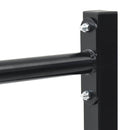 vidaXL Lepedő állomás 2 db Fekete 55 x 90 x 104.5 cm Porszórt acél