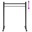 vidaXL Lepedő állomás 2 db Fekete 55 x 90 x 104.5 cm Porszórt acél