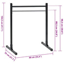 vidaXL Lepedő állomás 2 db Fekete 55 x 90 x 104.5 cm Porszórt acél