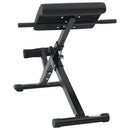 vidaXL Hyperextension pad Fekete 100,5 x 70 x 78 cm Porszórt acél