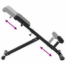 vidaXL Hyperextension pad Fekete 100,5 x 70 x 78 cm Porszórt acél