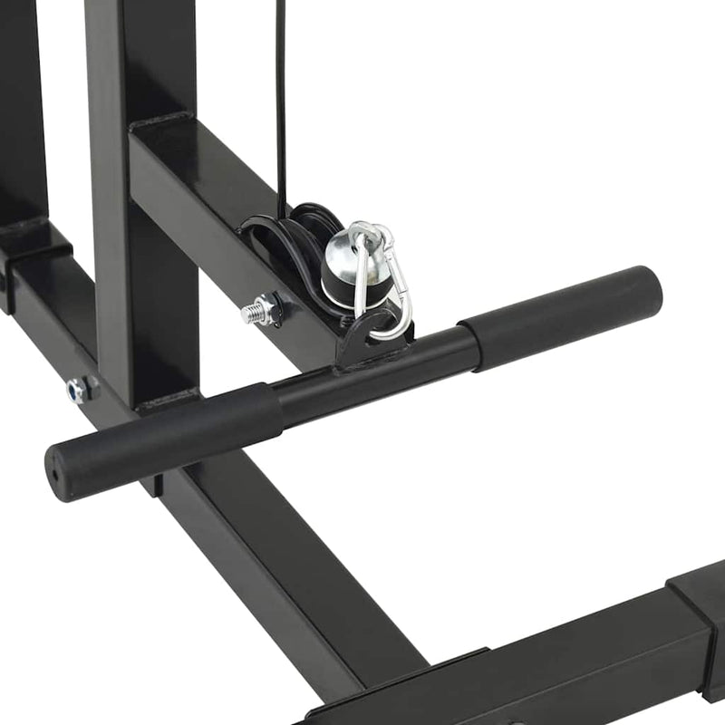 vidaXL Lehúzógép Fekete 110 x 70 x 187 cm Porszórt Acél