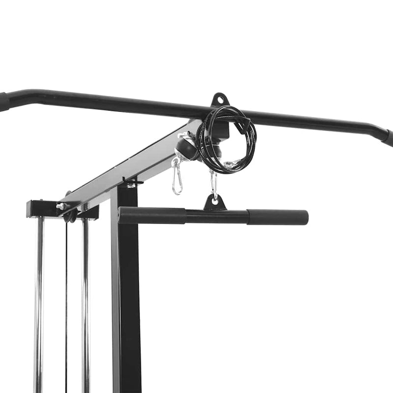 vidaXL Lehúzógép Fekete 110 x 70 x 187 cm Porszórt Acél
