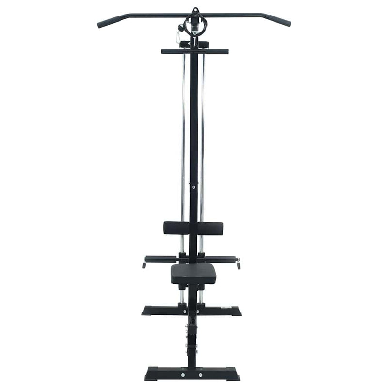 vidaXL Lehúzógép Fekete 110 x 70 x 187 cm Porszórt Acél