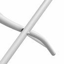 vidaXL Kerti hajtható szék 2 pcs Fehér 55 x 56.5 x 91cm Acél