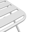 vidaXL Kerti hajtható szék 2 pcs Fehér 55 x 56.5 x 91cm Acél