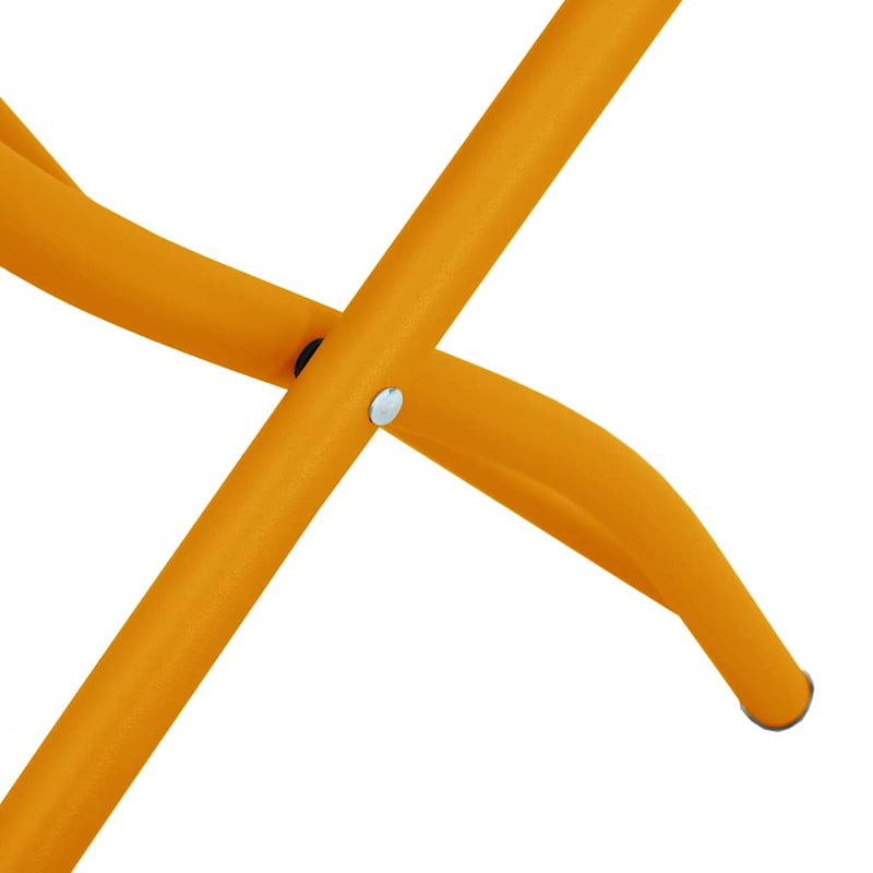 vidaXL Kerti hajtható szék 2 pcs Mustár 55 x 56.5 x 91cm Acél