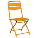 vidaXL Kerti hajtható szék 2 pcs Mustár 55 x 56.5 x 91cm Acél