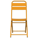 vidaXL Kerti hajtható szék 2 pcs Mustár 55 x 56.5 x 91cm Acél