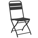 vidaXL Kerti hajtható szék 2 pcs Antracit 55 x 56.5 x 91cm Acél