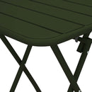 vidaXL Kerti Asztal Sötétzöld 55 x 55 x 73 cm Porfestett acél
