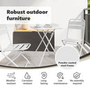 vidaXL Bisztróasztal Fehér 55 x 55 x 72,5 cm Porfestett acél