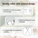 vidaXL Bisztróasztal Fehér 55 x 55 x 72,5 cm Porfestett acél