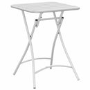 vidaXL Bisztróasztal Fehér 55 x 55 x 72,5 cm Porfestett acél