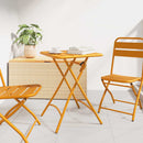 vidaXL Kerti Asztal Mustár 55 x 55 x 73 cm Porfestett acél