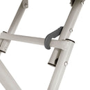 vidaXL Kerti Asztal Bézs 55 x 55 x 73 cm Porfestett acél