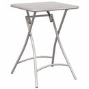 vidaXL Kerti Asztal Bézs 55 x 55 x 73 cm Porfestett acél